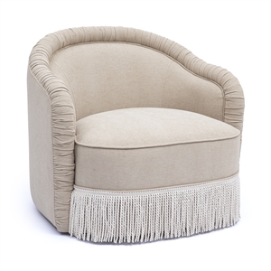 Pamela Tan Chenille Tassel Lounge Chair