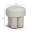Masha Khaki Striped Linen Stool