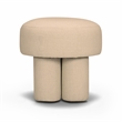 Masha Yellow Homespun Plaid Linen Stool