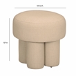 Masha Yellow Homespun Plaid Linen Stool