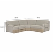Yvette Warm Grey Boucle 3-Piece L Sectional