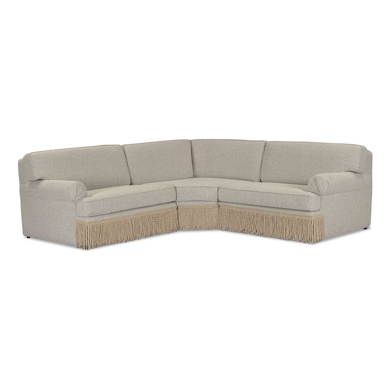 Yvette Warm Grey Boucle 3-Piece L Sectional