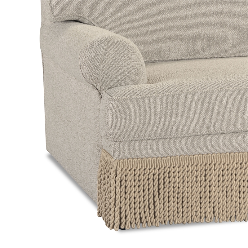 Yvette Warm Grey Boucle 3-Piece L Sectional