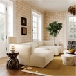 Tarra 4-Piece Fluffy Oversized Cream Corduroy Modular U-Sectional