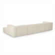 Tarra 4-Piece Fluffy Oversized Cream Corduroy Modular U-Sectional
