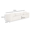 Tarra Cream Chenille Modular Sofa