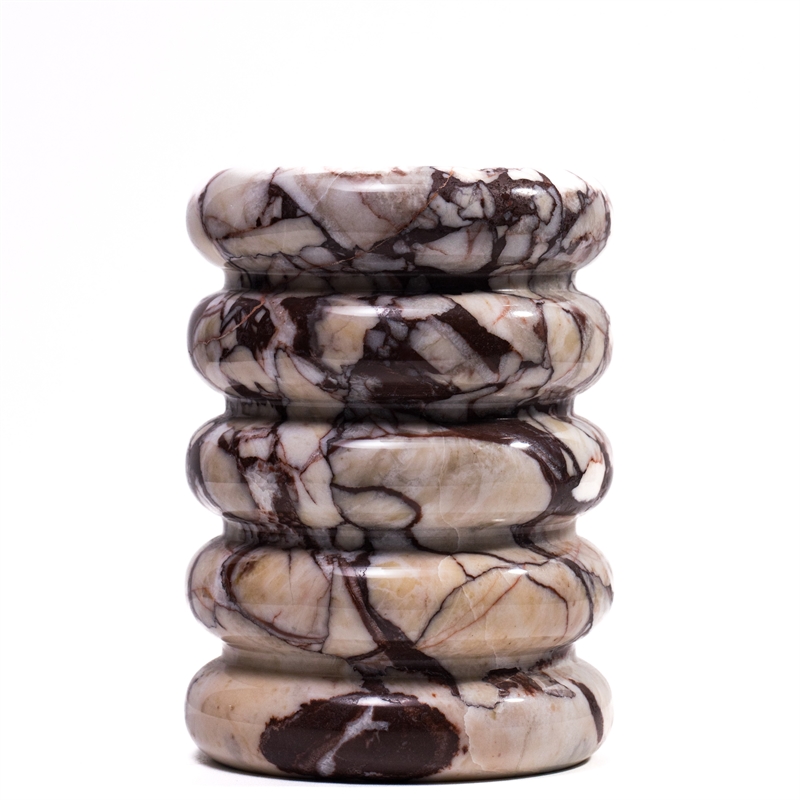 Breccia Marble Layered Vase
