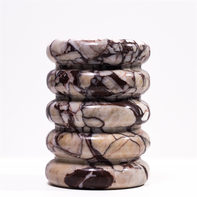 Breccia Marble Layered Vase
