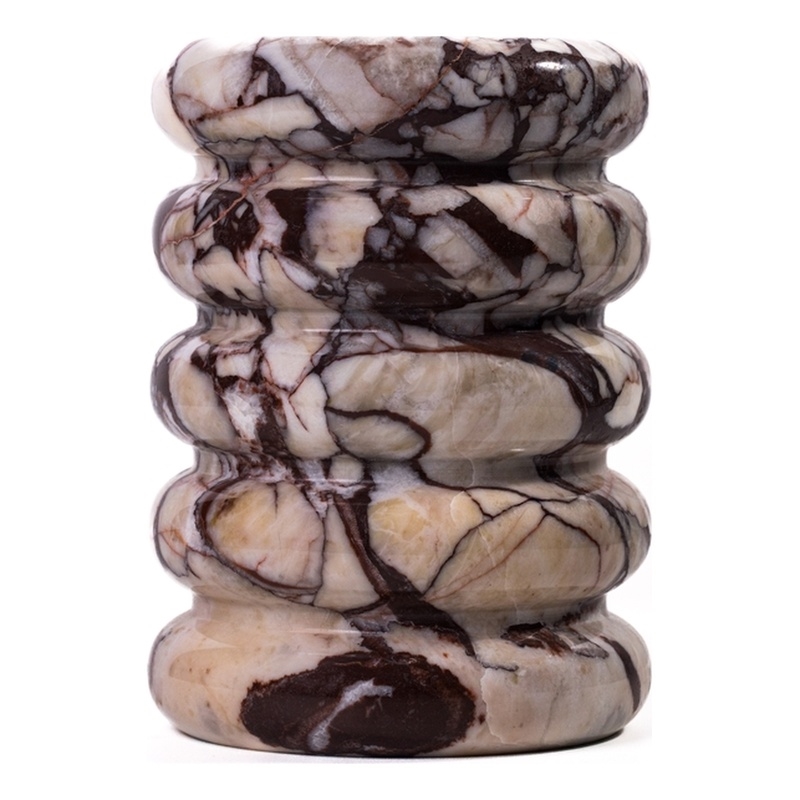 Breccia Marble Layered Vase