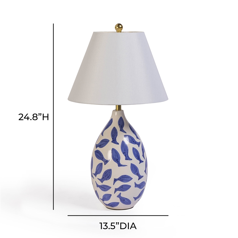 Sardine Blue White Table Lamp