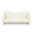 Lou Cream Performance Velvet Loveseat