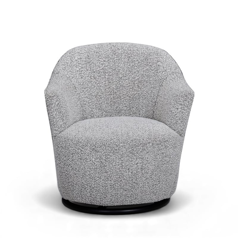 Skyla Gray Boucle Swivel Chair