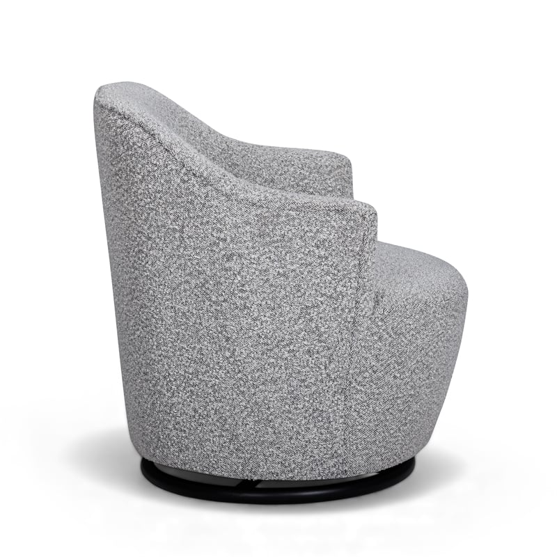 Skyla Gray Boucle Swivel Chair