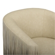Shag Me Distressed Tan Performance Vegan Leather Swivel Chair