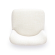 Melissa Cream Performance Fabric Rolling Dining Chair