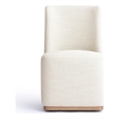 Melissa Cream Performance Fabric Rolling Dining Chair