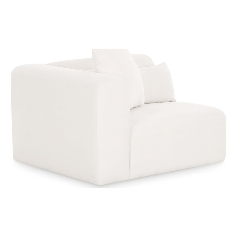Tarra Cream Chenille Modular LAF Corner Chair