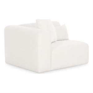 Tarra Cream Chenille Modular LAF Corner Chair