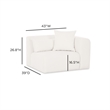 Tarra Cream Chenille Modular RAF Corner Chair