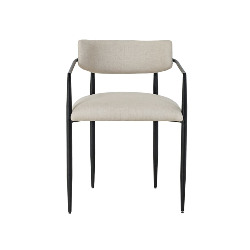 Forte Forged Iron Upholstered Dining Chair