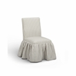 Gertrude Striped Khaki Linen Dining Chair