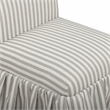 Gertrude Striped Khaki Linen Dining Chair