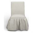 Gertrude Striped Khaki Linen Dining Chair