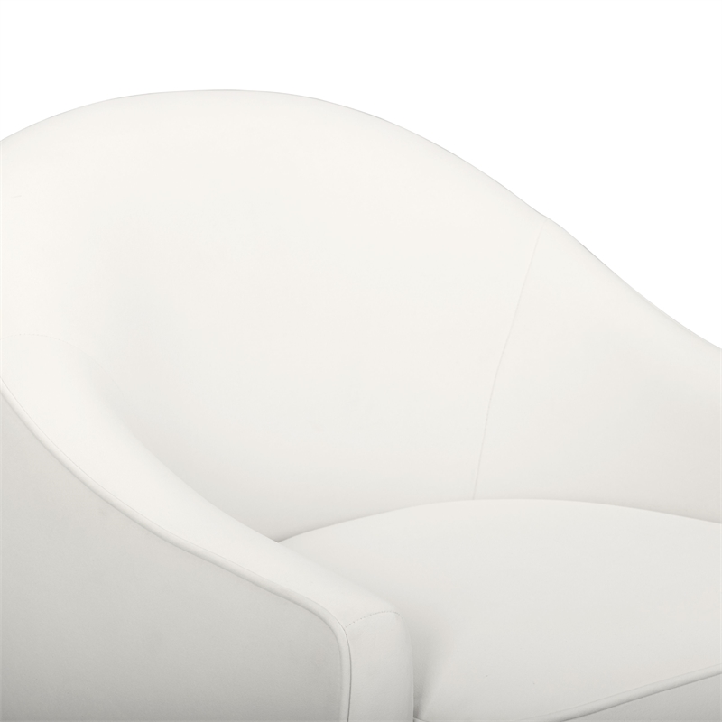 Cettie Cream Velvet Accent Chair