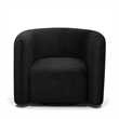 Curves Black Velvet Swivel Accent Chair