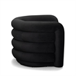 Curves Black Velvet Swivel Accent Chair