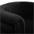 Curves Black Velvet Swivel Accent Chair