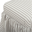 TOV Furniture Gertrude Striped Khaki Linen Ottoman