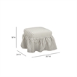 TOV Furniture Gertrude Striped Khaki Linen Ottoman