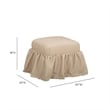 Gertrude Checkered Yellow Linen Ottoman