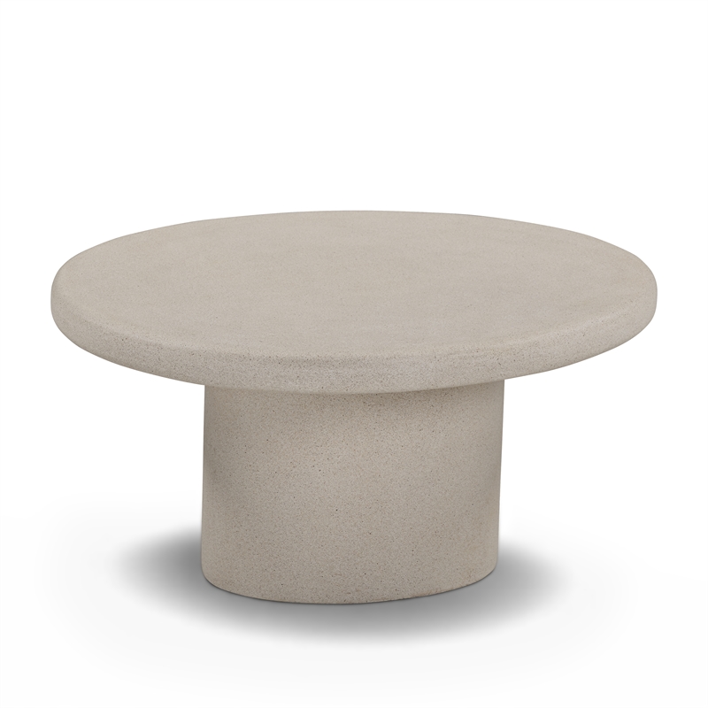 Jade Cream Concrete 28'' Indoor/Outdoor Medium Coffee Table