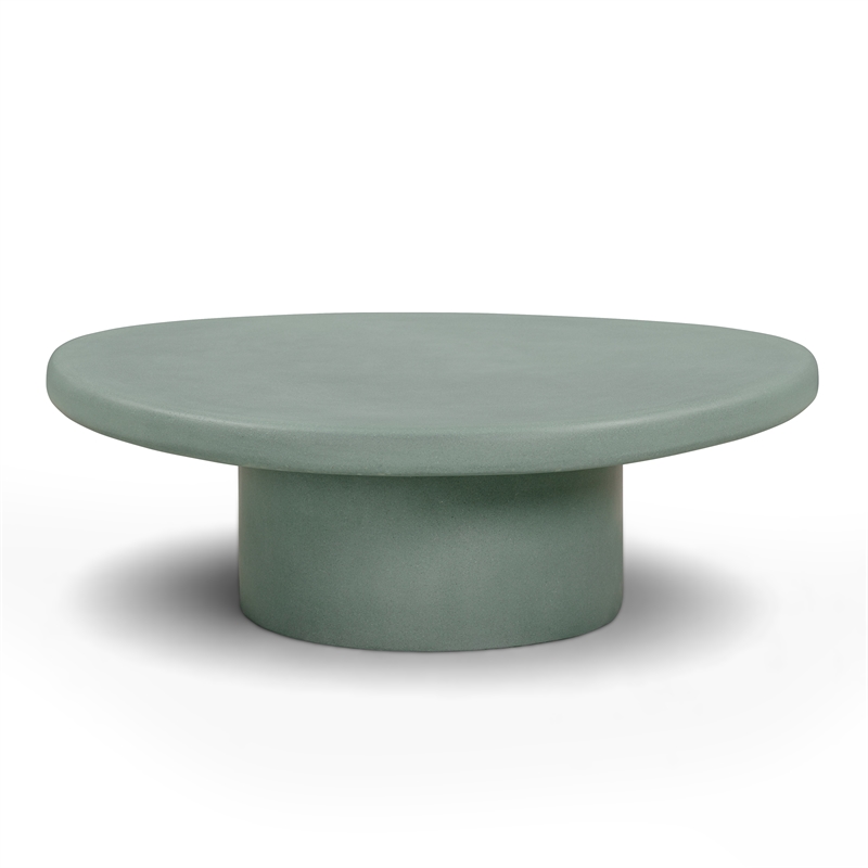 Jade Green Concrete 34'' Indoor/Outdoor Large Coffee Table