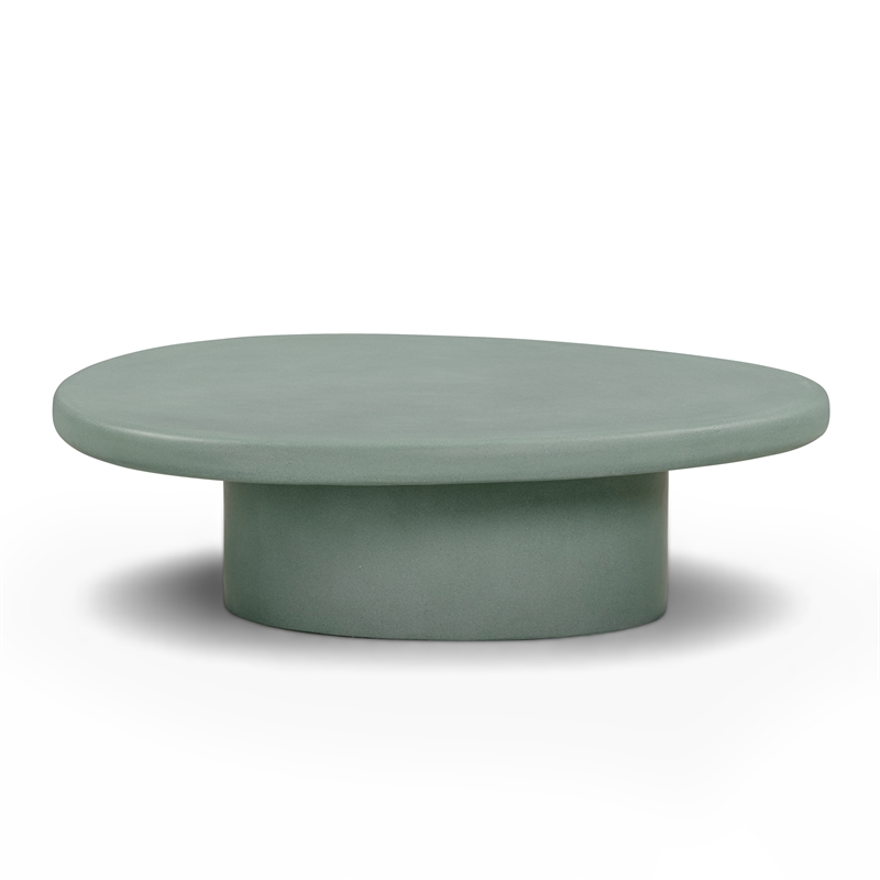 Jade Green Concrete 34'' Indoor/Outdoor Large Coffee Table