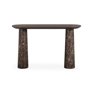 Braya Faux Emperador Marble Console Table