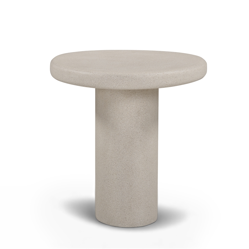 Jade Cream Concrete 21'' Indoor/Outdoor Small Side Table