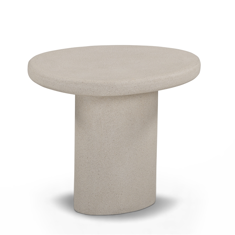 Jade Cream Concrete 21'' Indoor/Outdoor Small Side Table