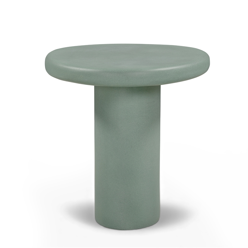 Jade Green Concrete 21'' Indoor/Outdoor Small Side Table