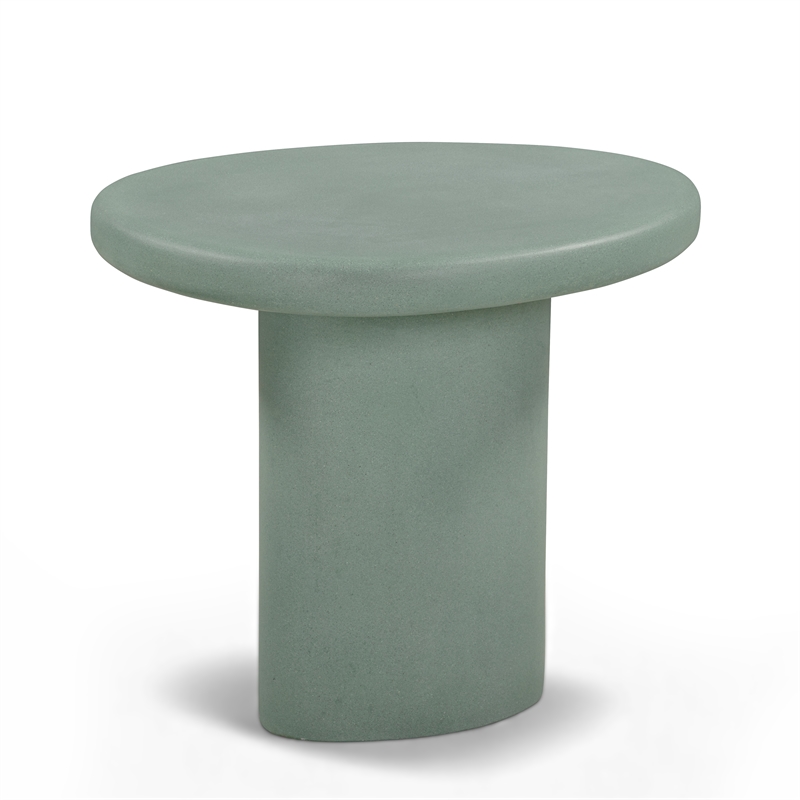 Jade Green Concrete 21'' Indoor/Outdoor Small Side Table