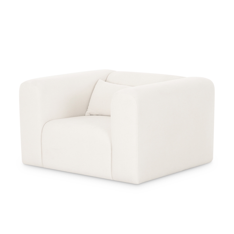 Tarra Cream Chenille Armchair