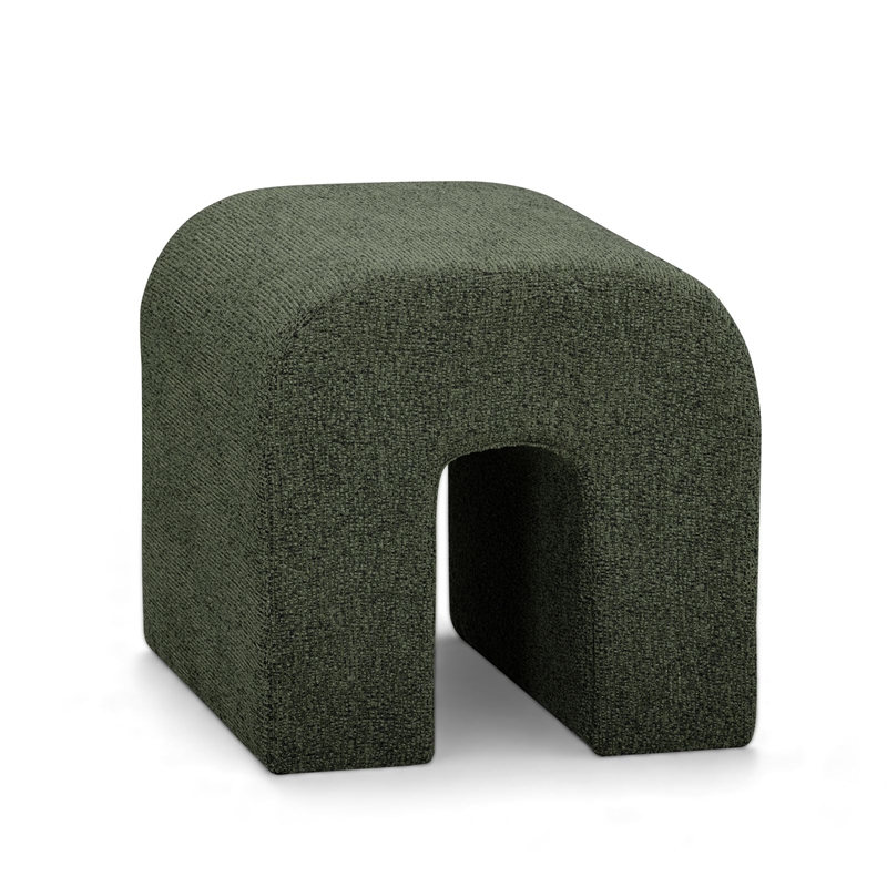 Desi Green Woven Fabric Ottoman