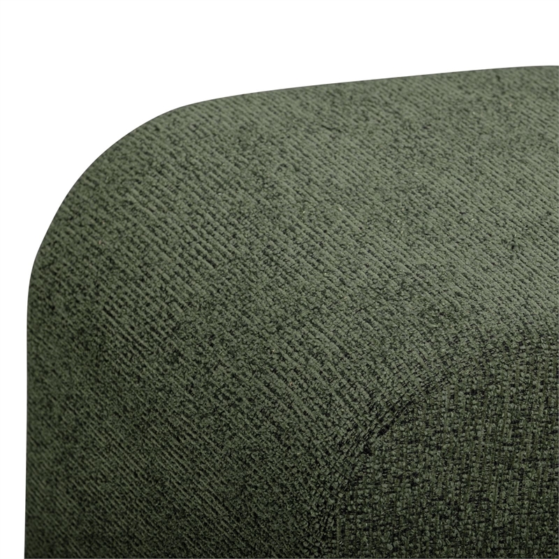Desi Green Woven Fabric Ottoman