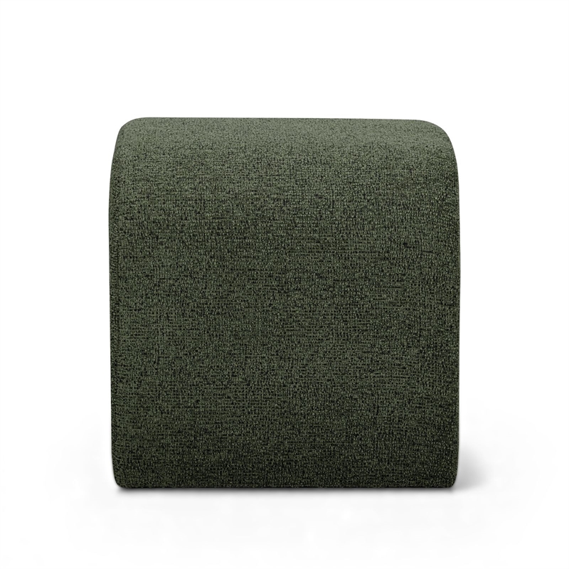 Desi Green Woven Fabric Ottoman