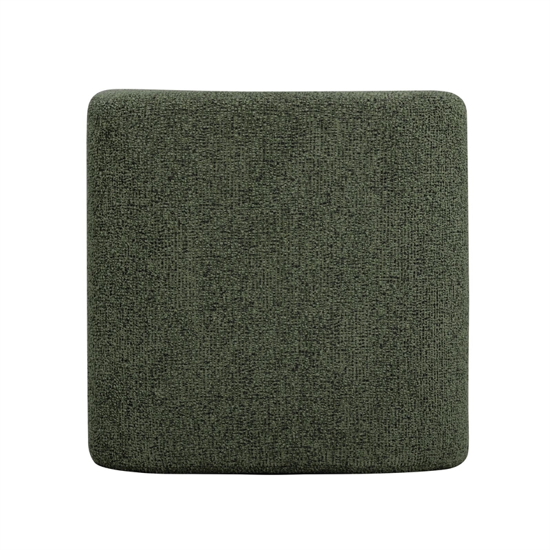 Desi Green Woven Fabric Ottoman