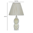 Edith Curved Papier Mache Flower Pleated Table Lamp