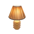 Edith Scalloped Papier Mache Flower Pleated Table Lamp