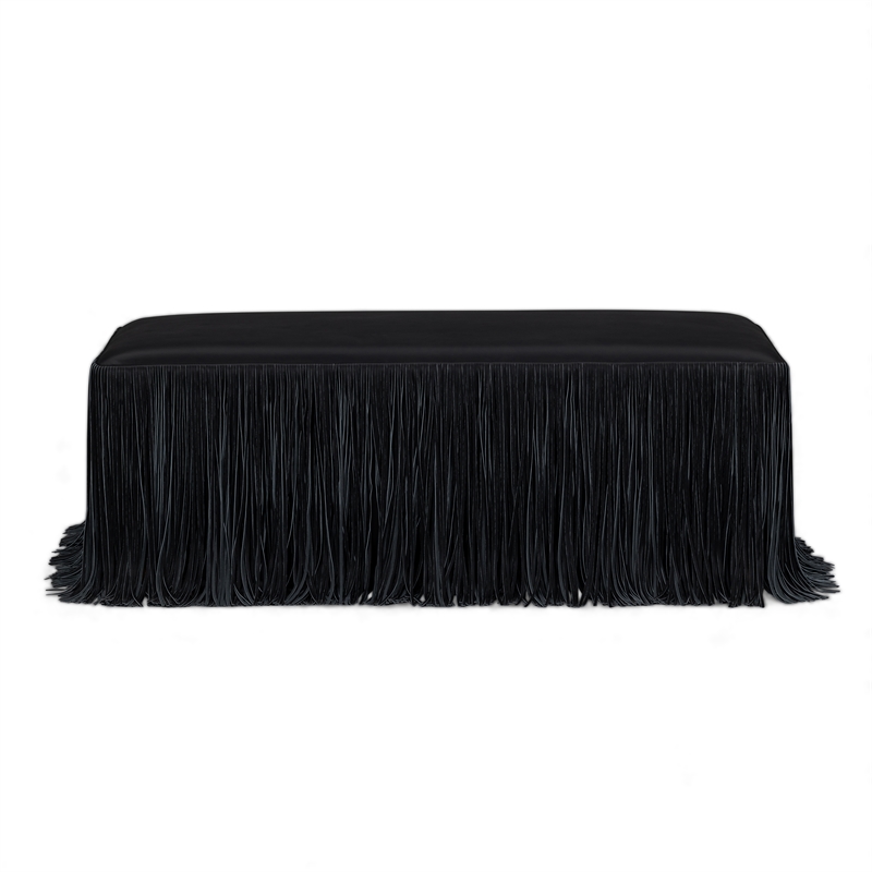 Shag Me Black Performance Vegan Leather Bench